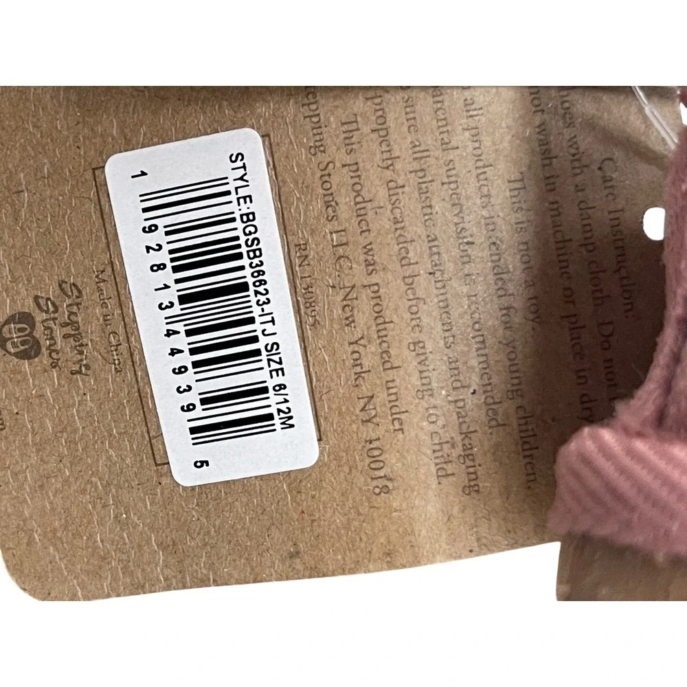 Bearpaw Baby‎ Girls Suede Leather Slippers Pink BGSB36623-ITJ Size 6/12M NEW I02
